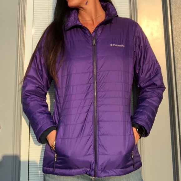 columbia omni heat purple jacket